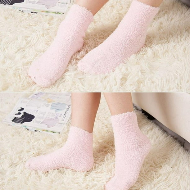 1 pair Women Girls Bed Socks Fluffy Warm Winter Soft Floor Socks FO